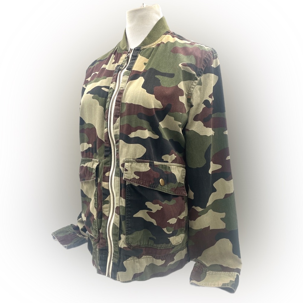 ALL-SON Surplus and Equipment Brand Lightweight Camouflage Zipper Jacket SM